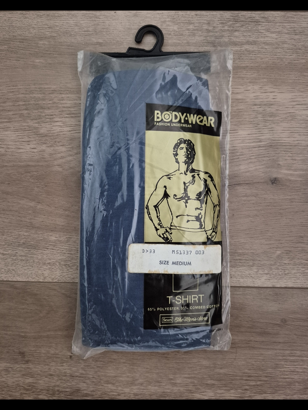 Vintage Sears Body-Wear Men's Blue T-Shirt Size Medium NOS Deadstock